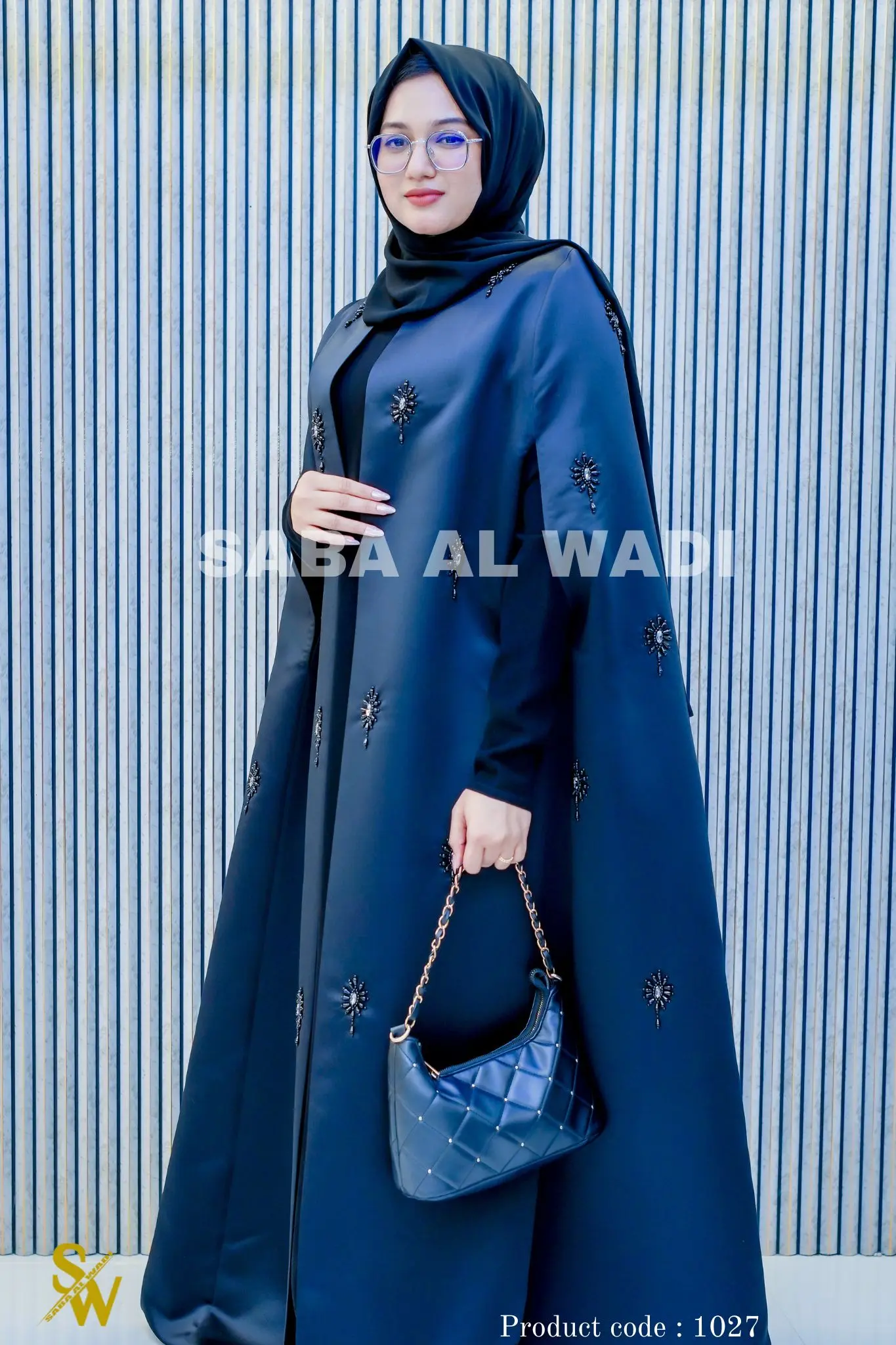 Celeste Spark Abaya: A Masterpiece in the Abu Hail Best Abaya Collectionimage 2